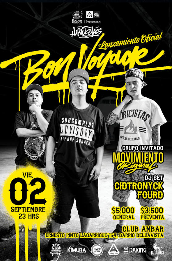 liricistas lanzamiento bon voyage concurso